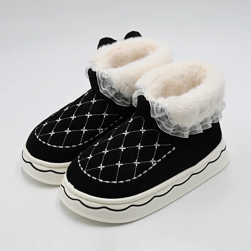 Boots Salju Lace Lace Bow