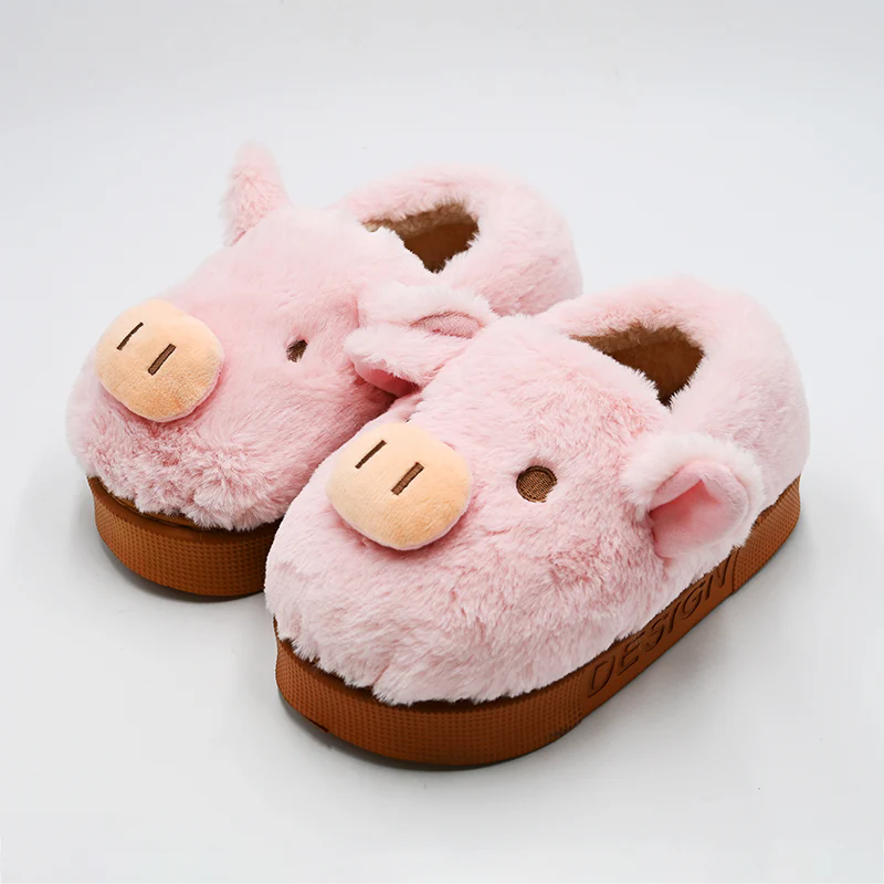 Pig Head Cotton Slippers